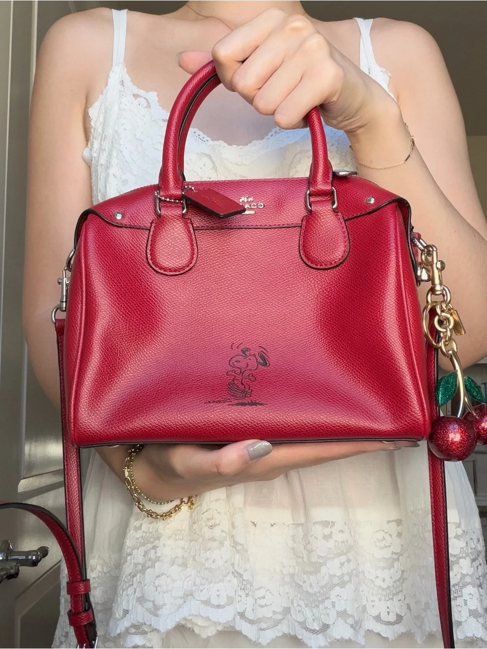 Coach x Peanuts Snoopy Red Leather Crossbody Bag | Limited Edition